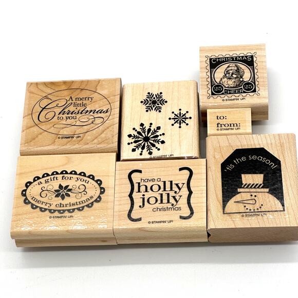 Stampin' Up! Christmas Punch Rubber Stamps Holiday Gift Tag (7) - Picture 11 of 14